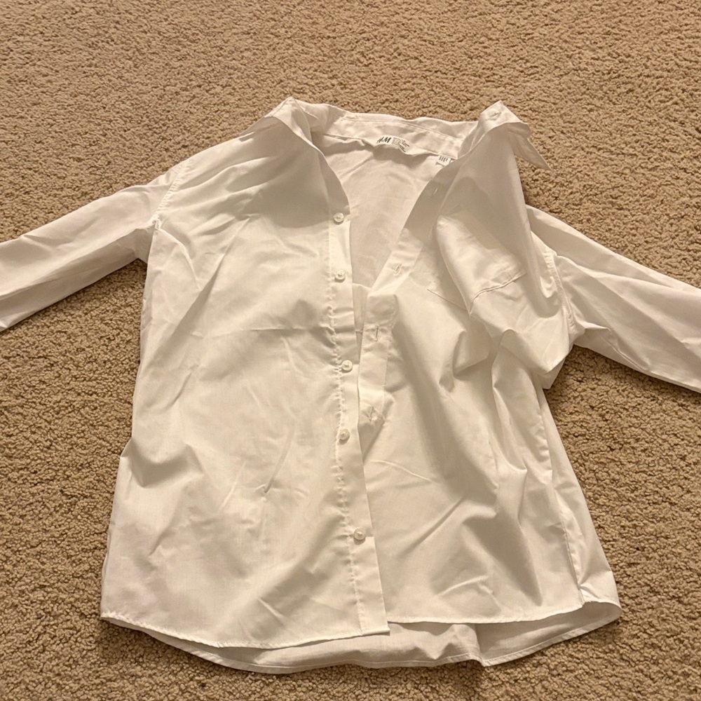 H&M Crisp White Collared Shirt